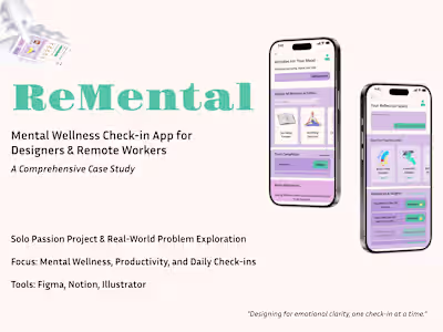 ReMental App. Mental Wellness mobile app