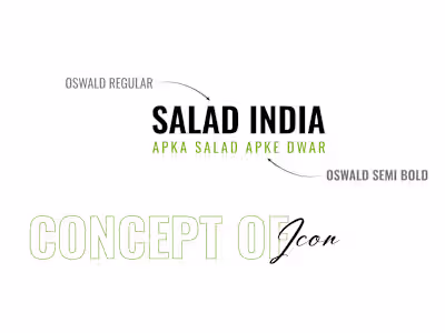 Salad India - Food Logo Design + Brand Identification 
