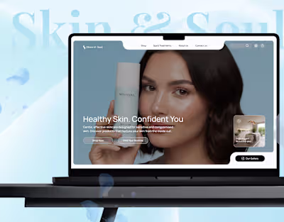 Skin Care Website Redesign - HeroSection