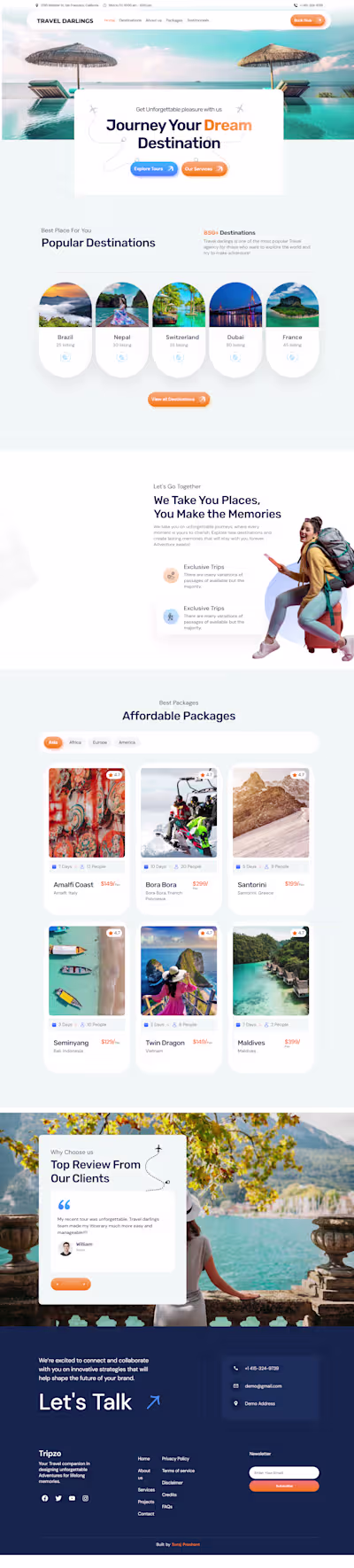 Travel Agency Landing Page