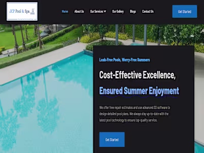 JCP Pool & Spa - Website Design