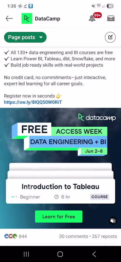 Social Media Manager - DataCamp