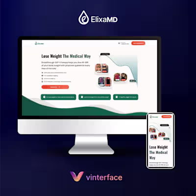 Elixa MD — CRO Marketing Landing Page Design (GLP-1 Brand)