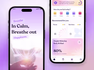 Wellness Meditation Mobile App Design