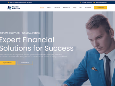 Financial Company Website Template