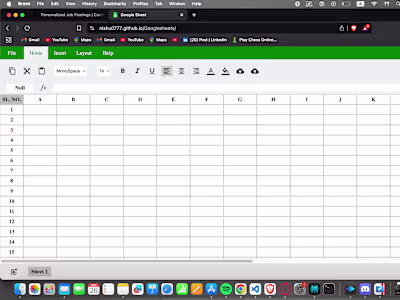 Google Sheet Clone