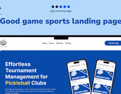 pickle ball app landing pge