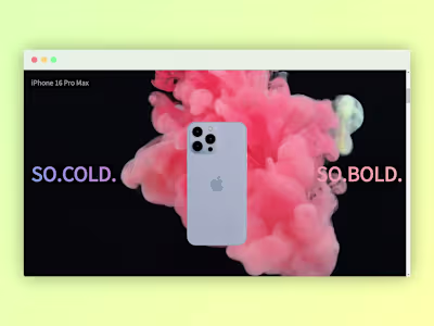 iPhone landing page using React and three js