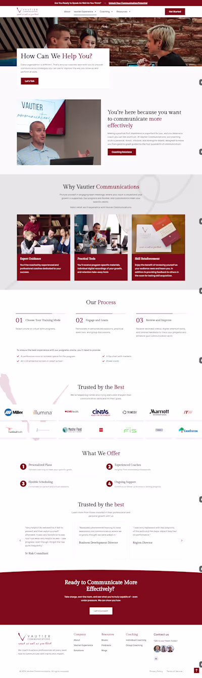 Website Copy for a Communication Coaching Company