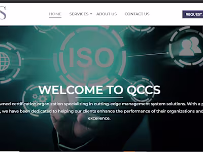 Designed and developed the QCCS website with precision — a s...