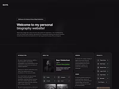Bayo Omoboriowo (Webflow Website)