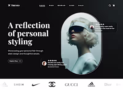 Trenzo – Fashion Website Design Concept A luxurious and mini...