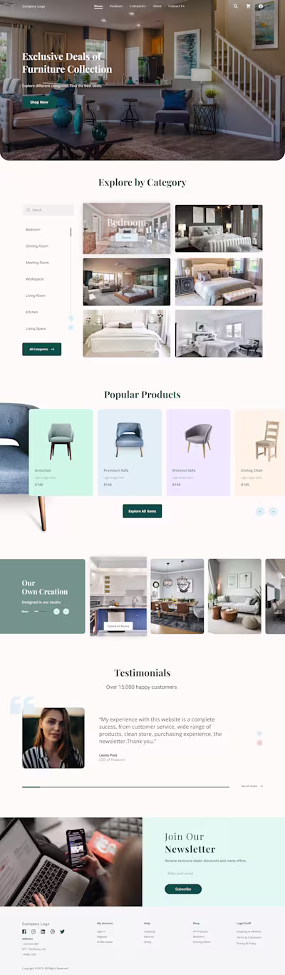 UI Design for E-commerce Platform