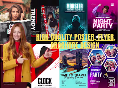 I will create professional posters, Flyers and brochure designs 