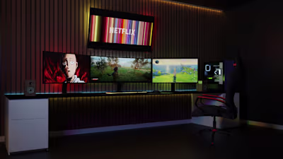 Realistic 3d model of Gaming Room