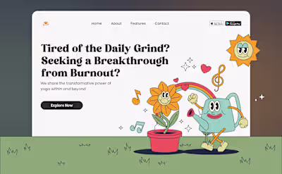 Mindfulness App Landing Concept
