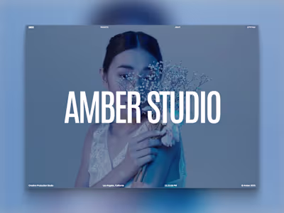 Amber - Minimal Videography Framer Template