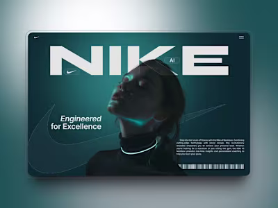 Editorial Hero Section Design for Nike AI Wearable