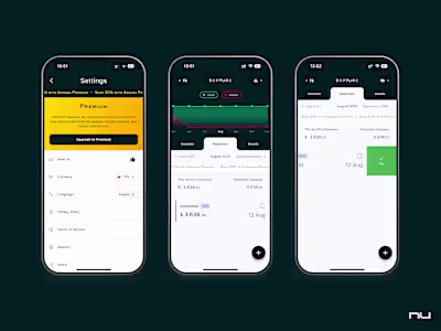 Depture Mobile App Design