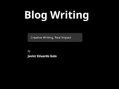 Creative Blog Writing That Engages and Inspires