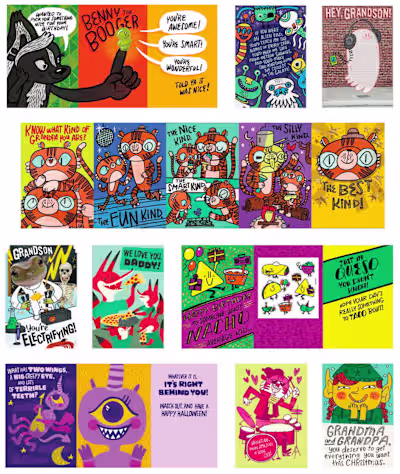 Hallmark Cards Kids Greetings Illustration