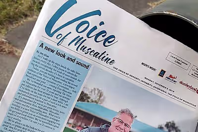 Voice of Muscatine Rebrand