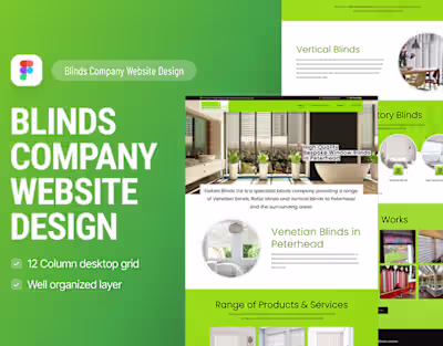 Modern Blinds Company Website Design