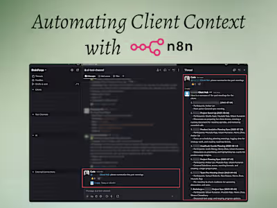 Automating Client Context with n8n