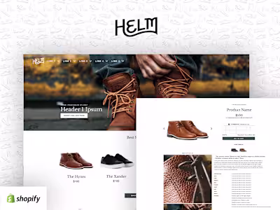 Shopify design for helmboots.com