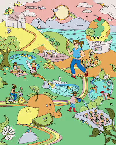 Chobani Seek and Find Illustration