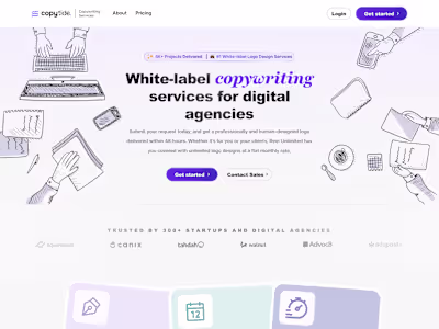 Designed a conversion-focused landing page for Copytide, a w...