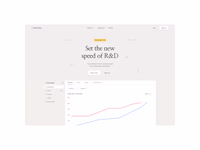 Benching landing page design