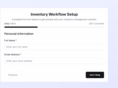 One-Page Website with 3-Step Form + Automation MVP