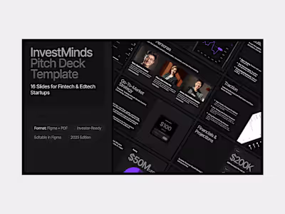 InvestMinds Pitch Deck Template – Fintech & Education Startup