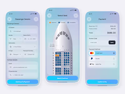 Flight Booking Mobile App UI/UX