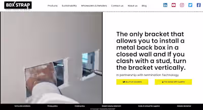 Framer Ecommerce website design for Box Strap