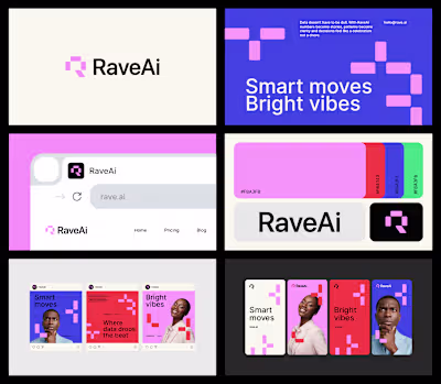 Brand design sprint for RaveAi