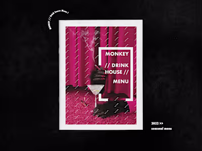 Monkey | Drink house Menu on Behance