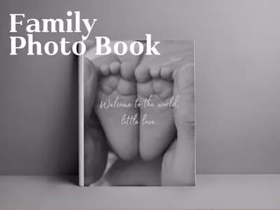 Baby photo book design, created