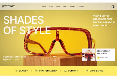 Introducing Eyeconic A modern e-commerce template crafted fo...