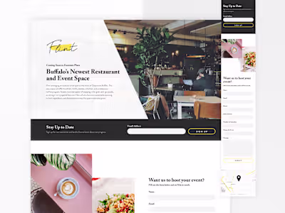 Restaurant coming soon page