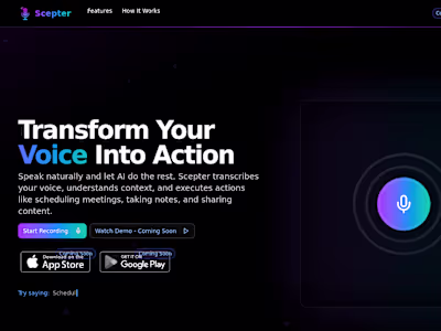 Scepter: AI-Powered Voice Assistant for Productivity