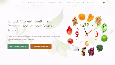 Nutrition Coaching Website: Modern, Intuitive, and Engaging