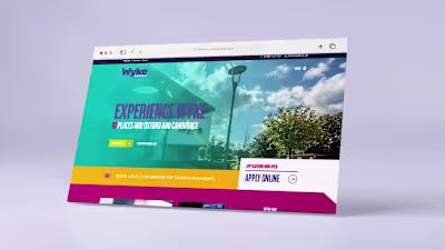 Bold and colourful website for sixth-form college with a differ…