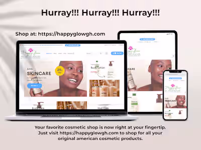 Happyglow Ecommerce Website
