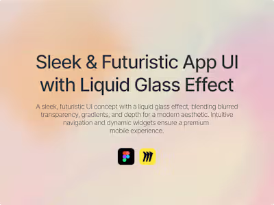 Sleek & Futuristic App UI with Liquid Glass Effect
