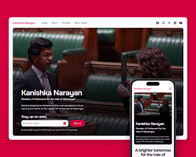 Webflow Website Design & Development - Member of Parliament