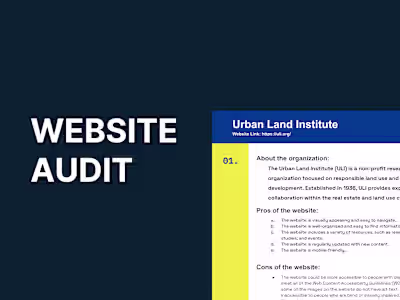 Website UX Audit 
