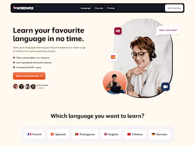 WordWise - FRAMER LANDING PAGE