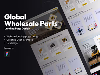 UI design for Global Wholesale Parts